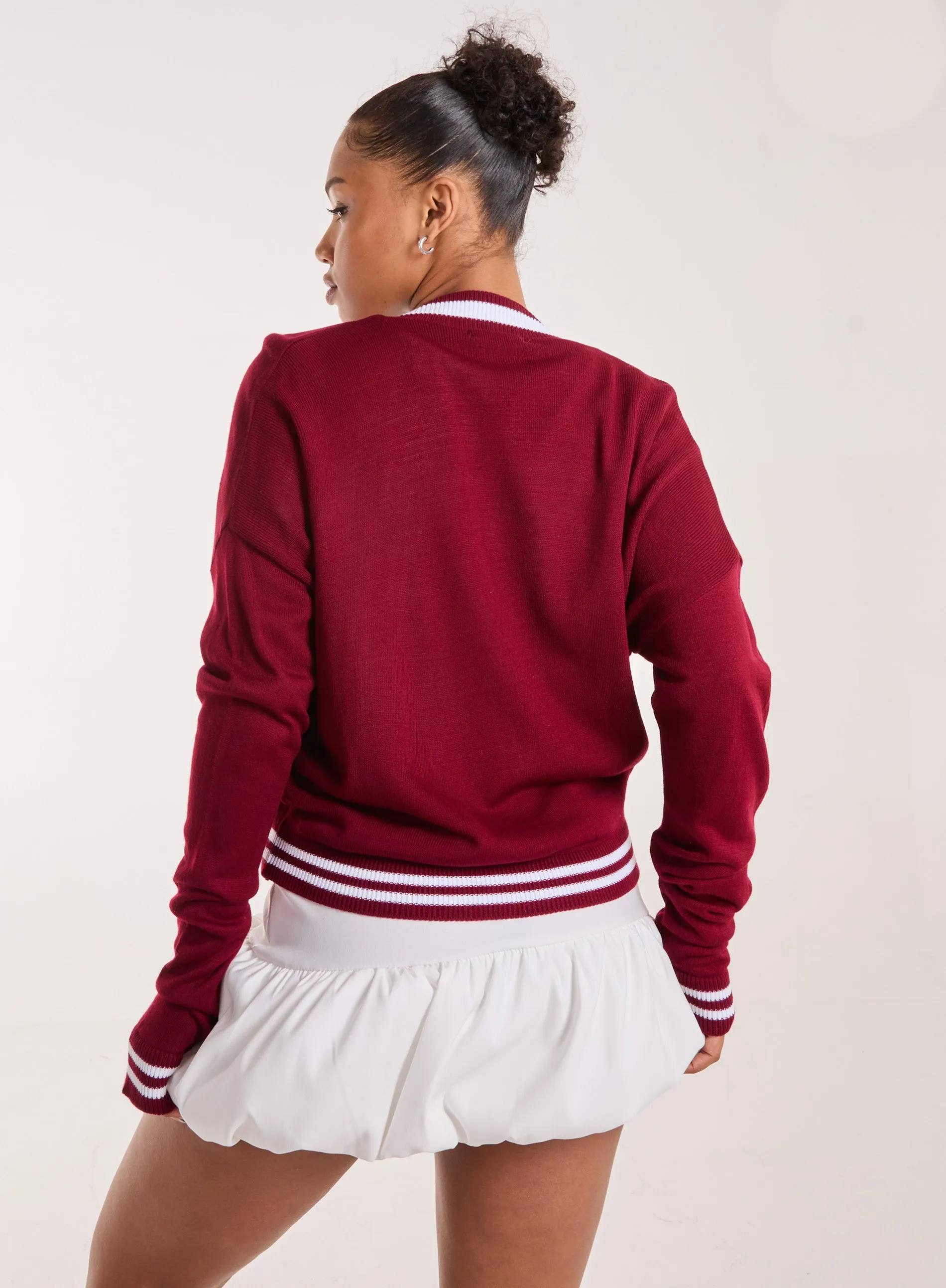 Varsity Knitted Cardigan