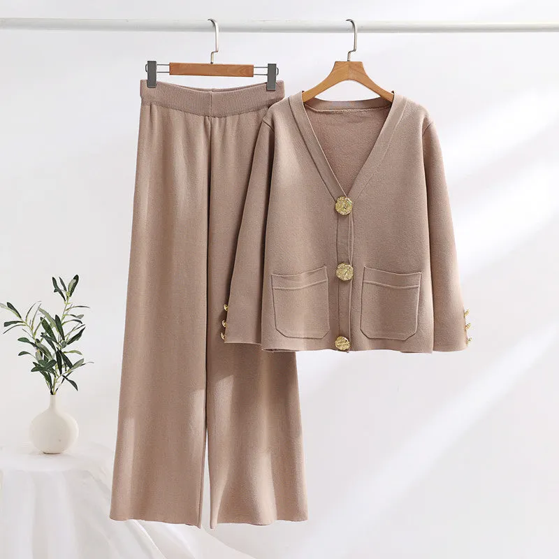 VellaLux -Knitted Cardigan Suit