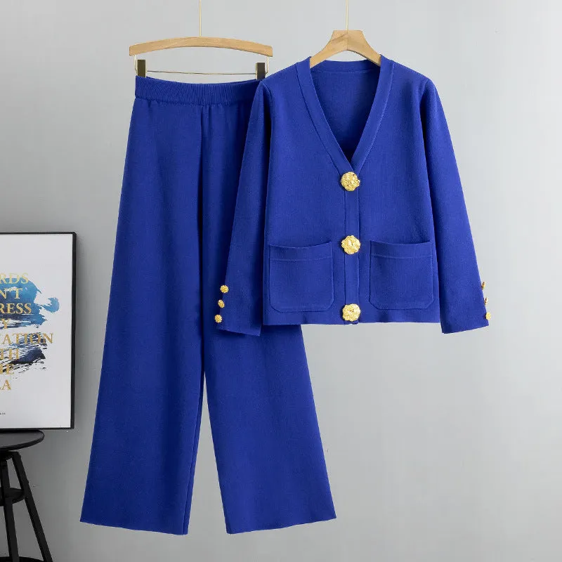 VellaLux -Knitted Cardigan Suit