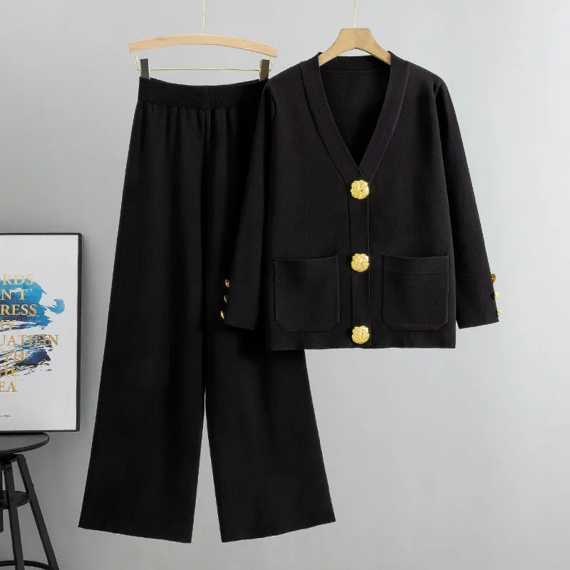 VellaLux -Knitted Cardigan Suit