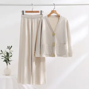 VellaLux -Knitted Cardigan Suit