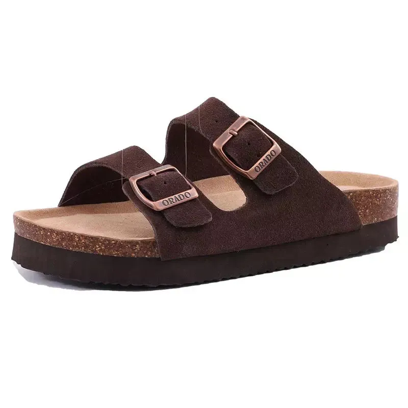 Vintage leather mule for women