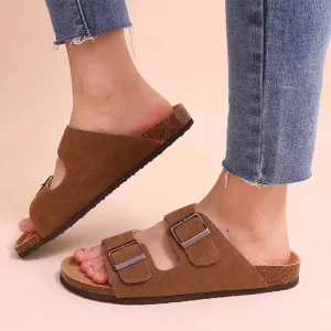 Vintage leather mule for women