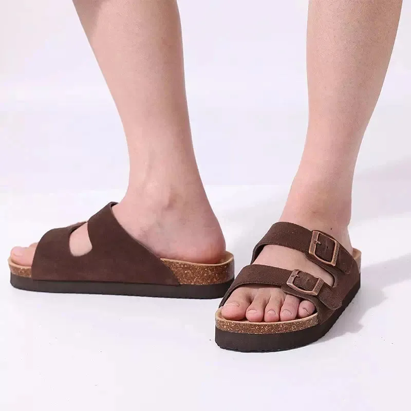 Vintage leather mule for women