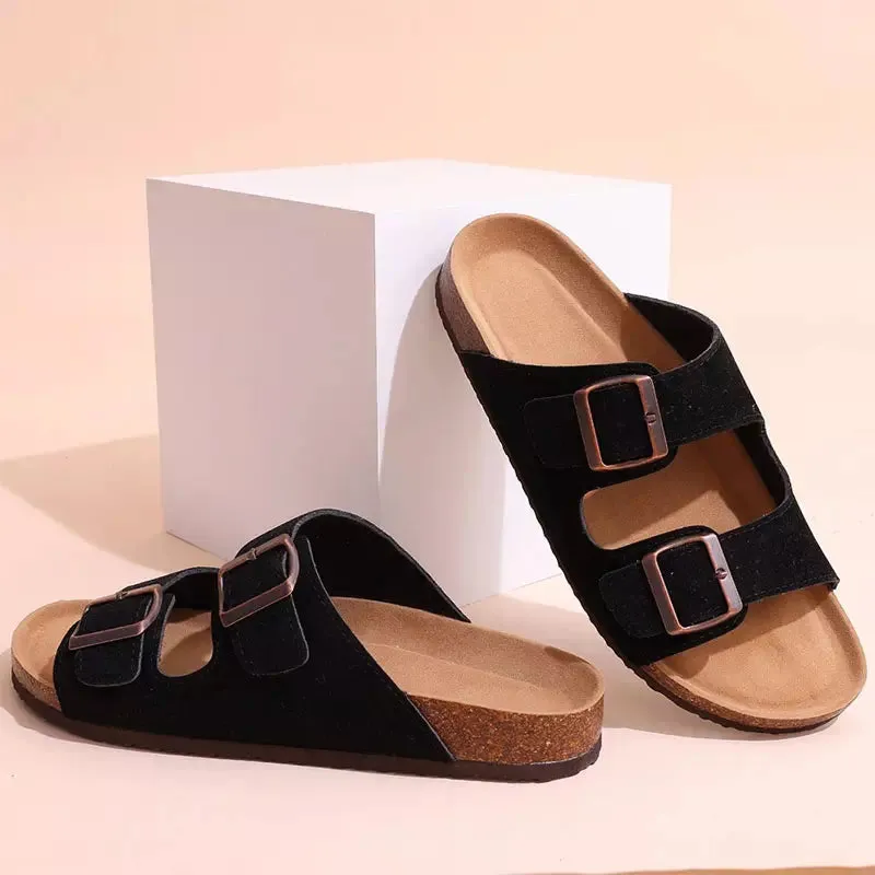 Vintage leather mule for women