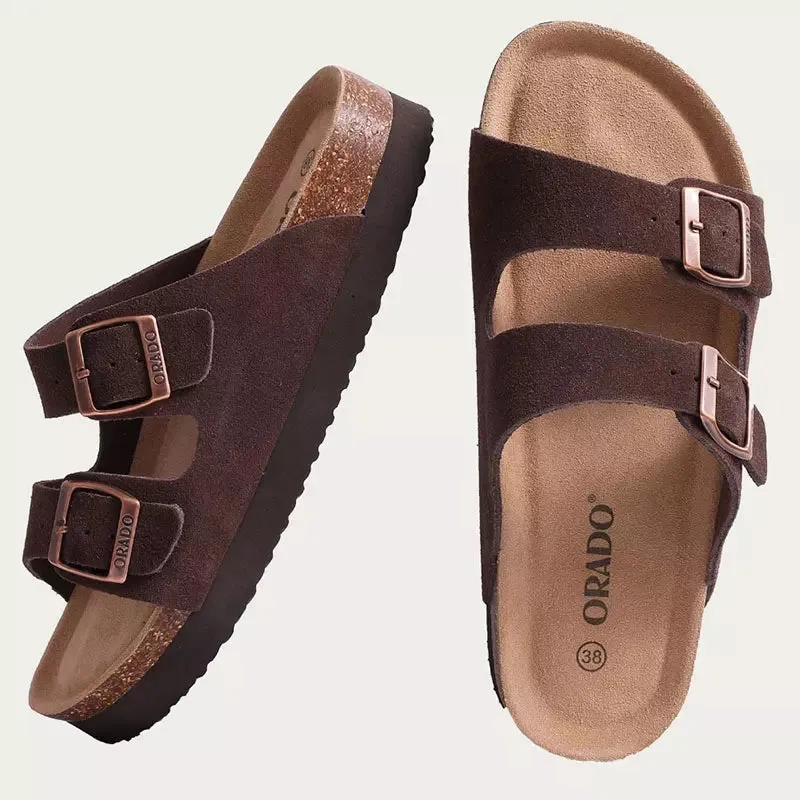 Vintage leather mule for women