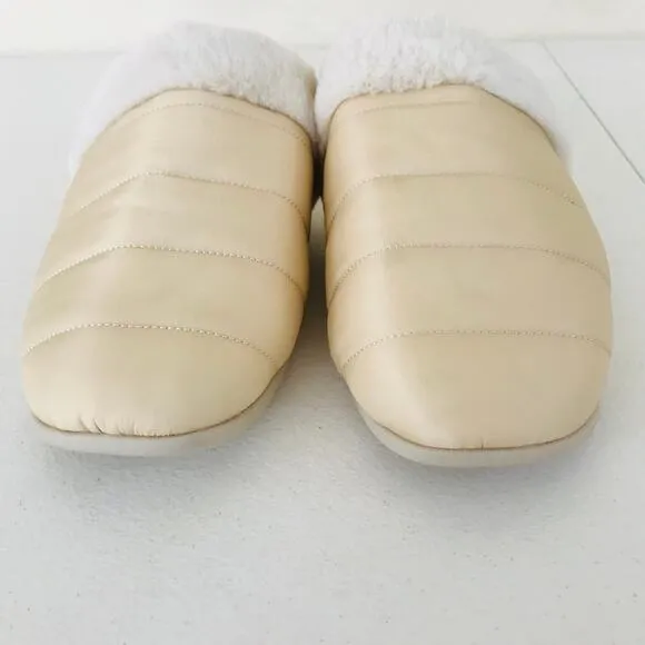 Vionic Josephine Mules Slipper Shearling Cream Women's Size 8