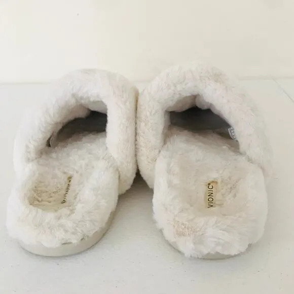 Vionic Josephine Mules Slipper Shearling Cream Women's Size 8