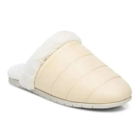 Vionic Josephine Mules Slipper Shearling Cream Women's Size 8