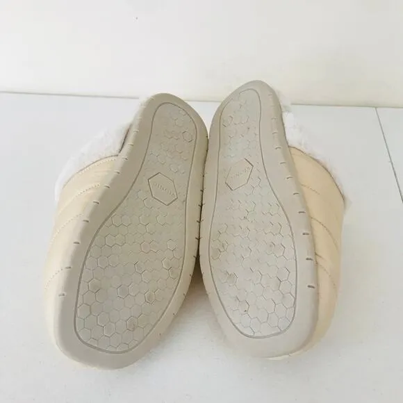 Vionic Josephine Mules Slipper Shearling Cream Women's Size 8