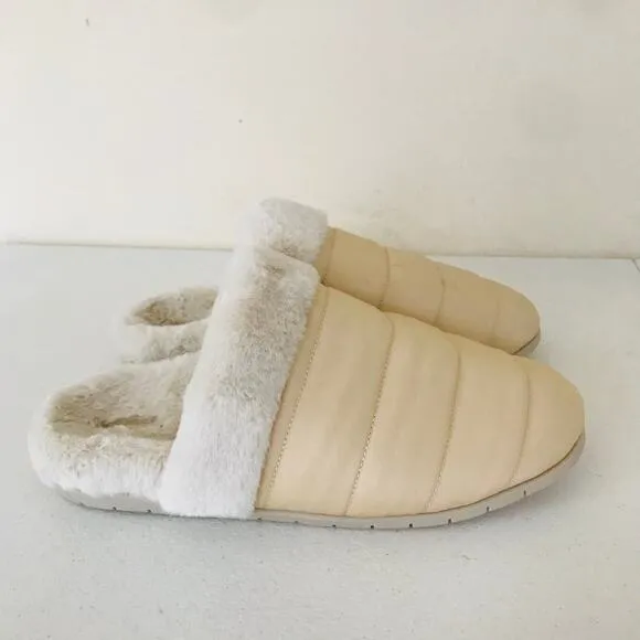 Vionic Josephine Mules Slipper Shearling Cream Women's Size 8