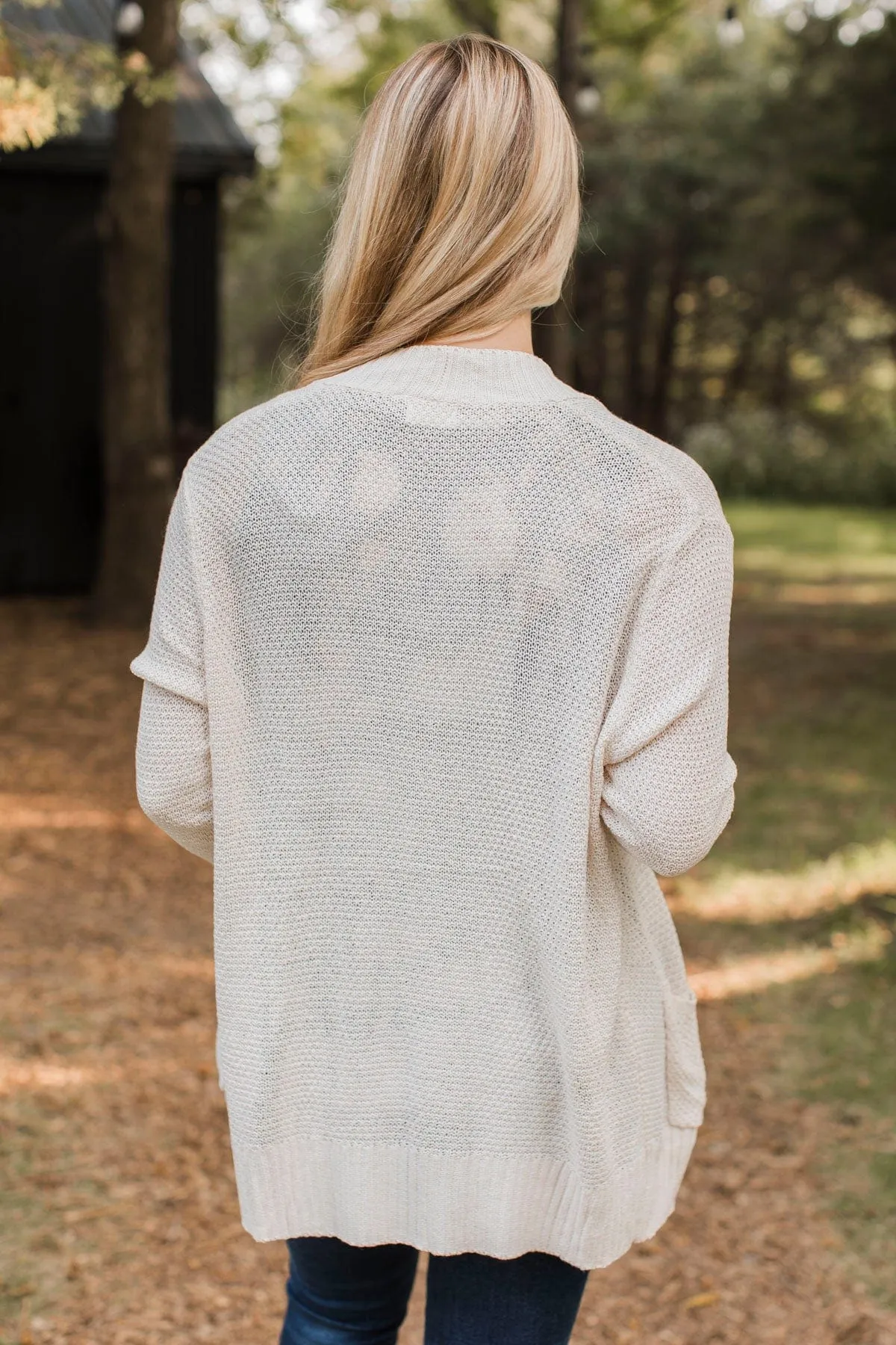 Welcoming To You Knitted Cardigan- Light Beige