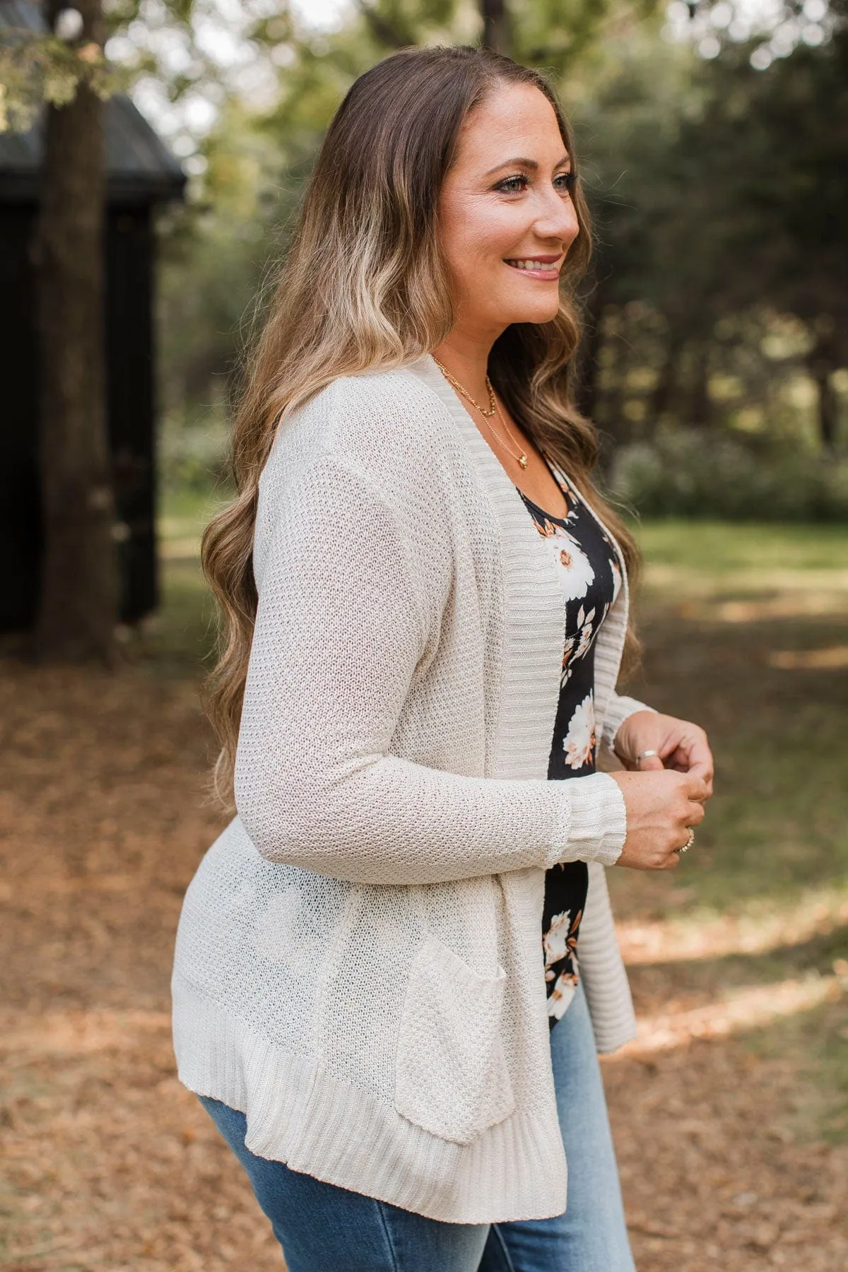Welcoming To You Knitted Cardigan- Light Beige