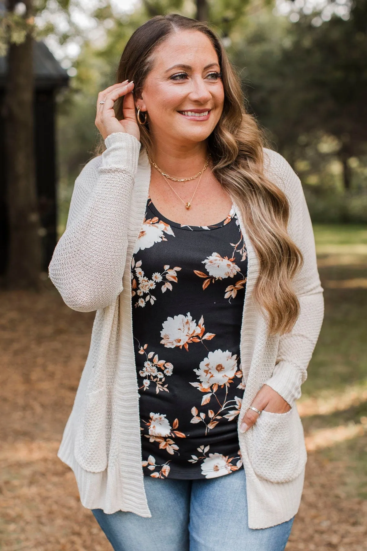 Welcoming To You Knitted Cardigan- Light Beige