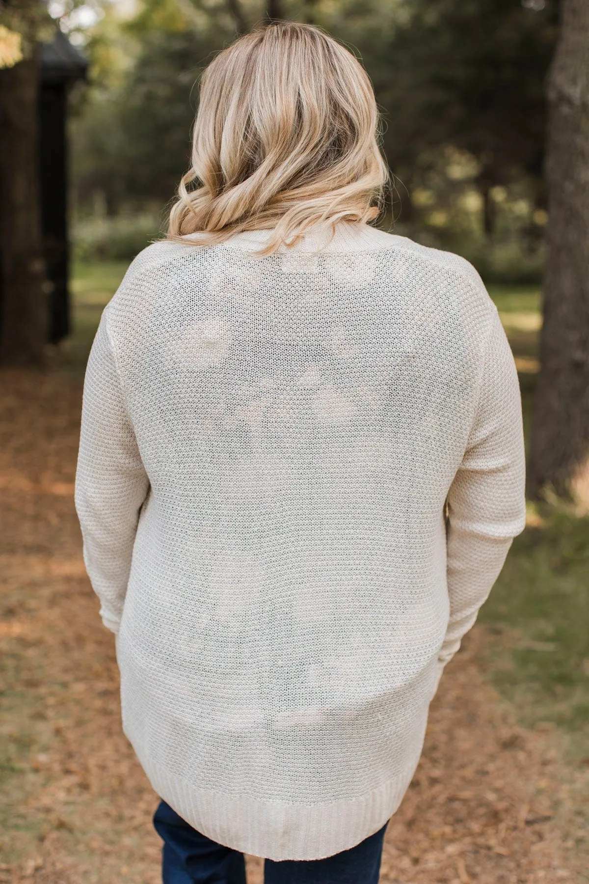 Welcoming To You Knitted Cardigan- Light Beige