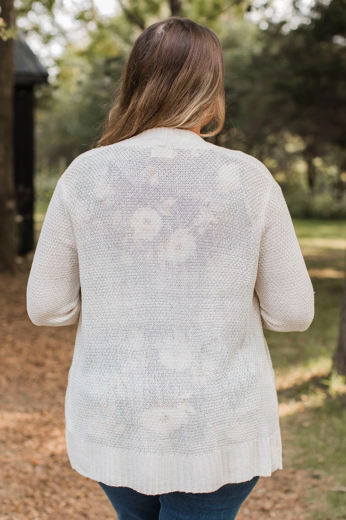 Welcoming To You Knitted Cardigan- Light Beige