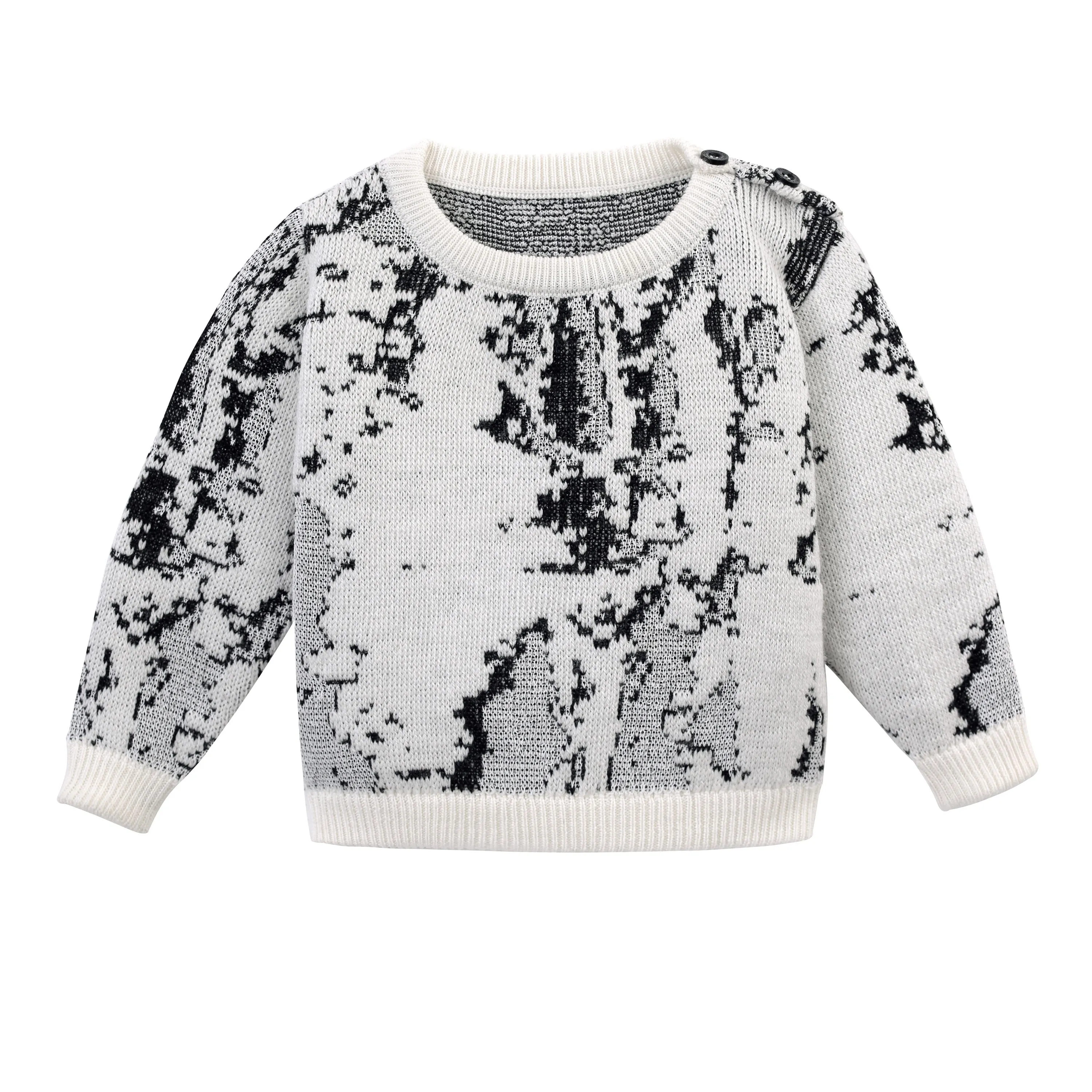 White Knitted Baby Sweater