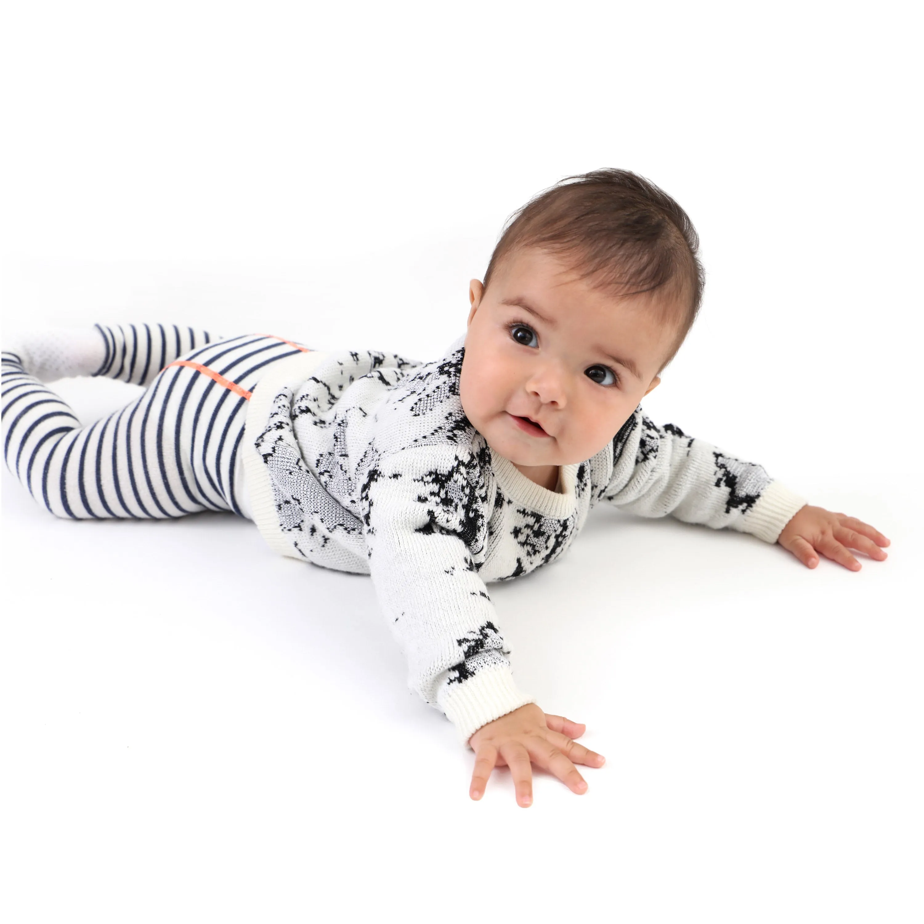 White Knitted Baby Sweater