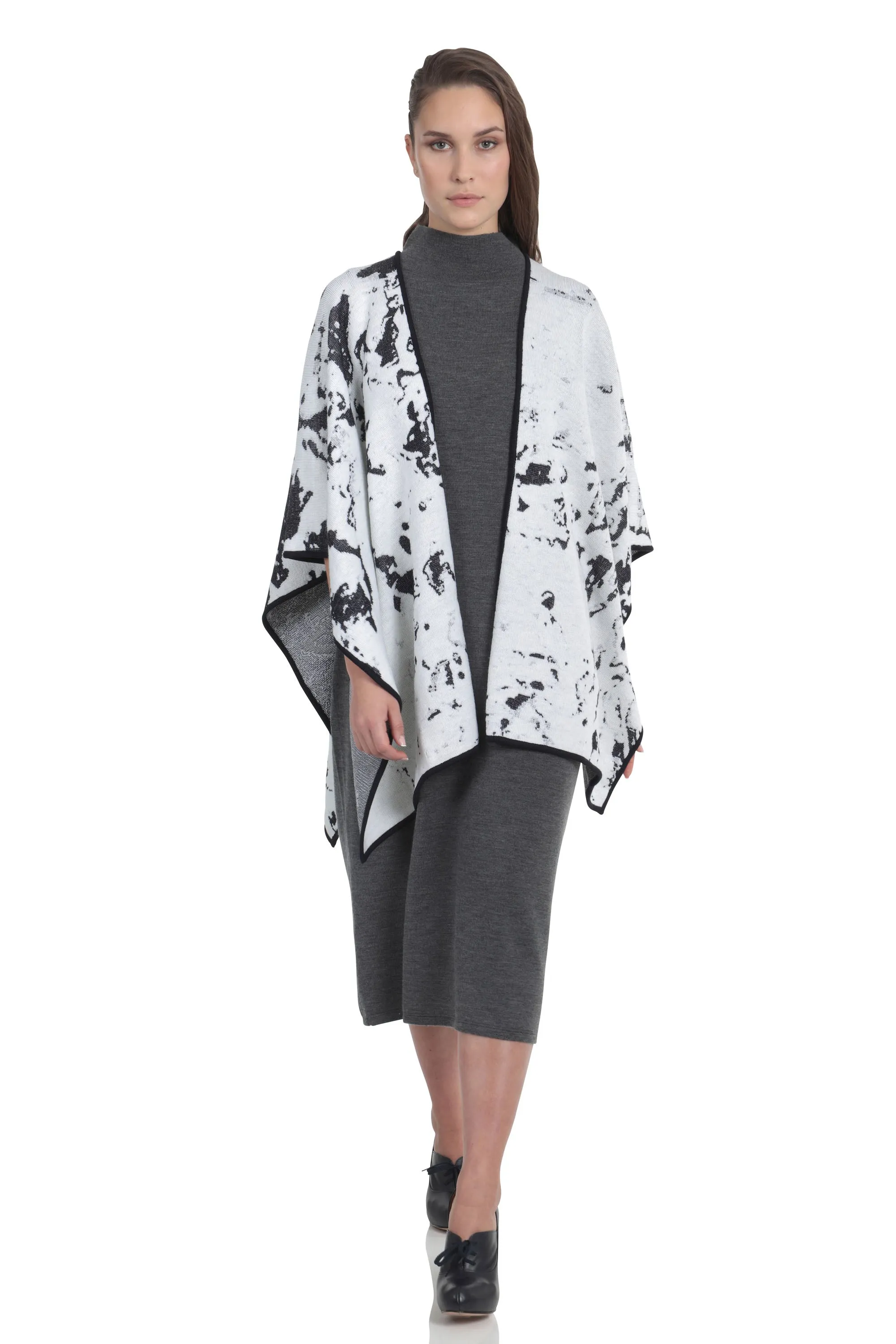 White Knitted Poncho