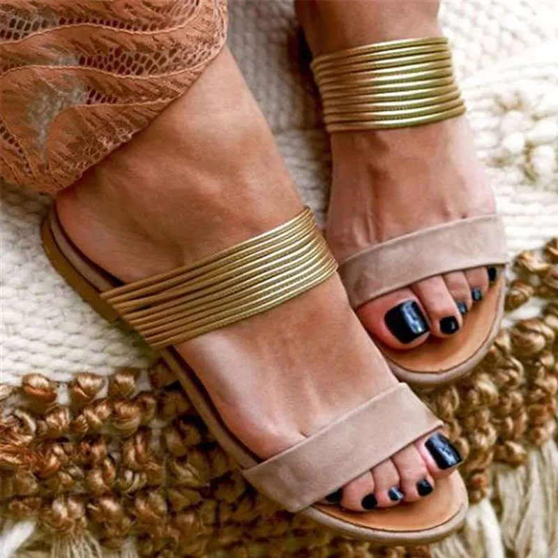Wide Strap Slippers