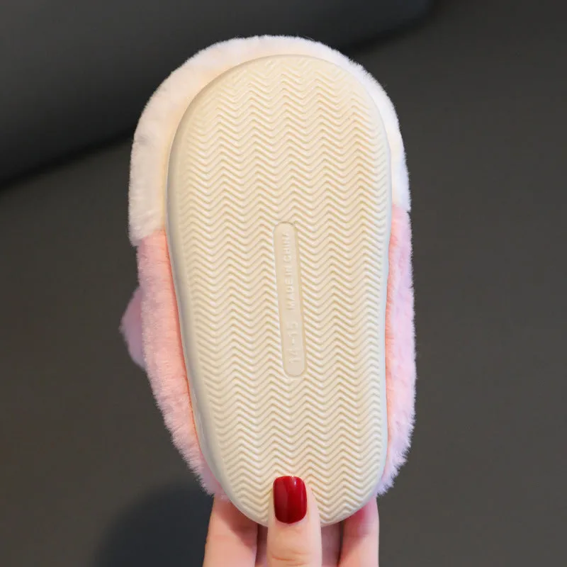 Winter Children Warm Non-slip Cotton Slippers
