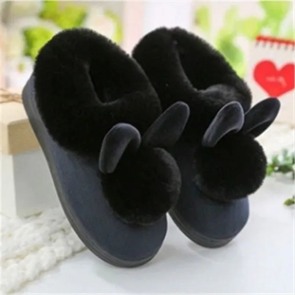 Winter Cute Rabbit Non-Slip Shoes Warm Cotton Shoes Thick Home Indoor Slippers