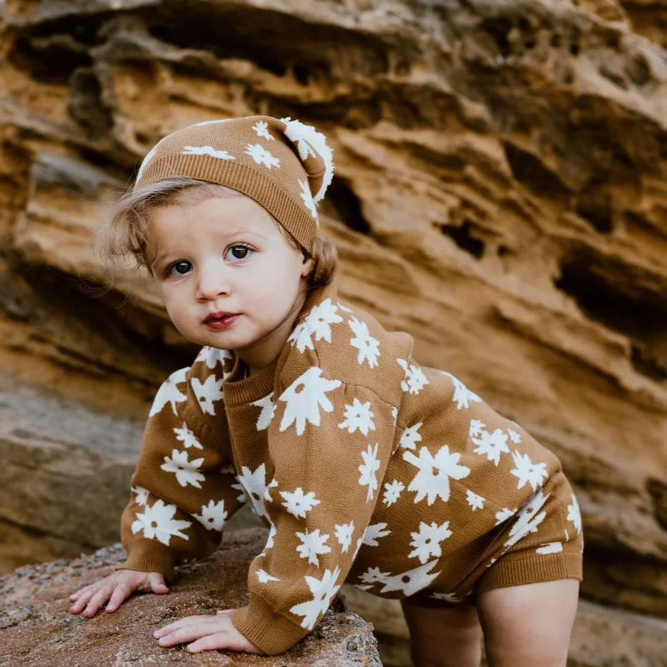 Winter Garden Pom Pom Beanie - Bronze
