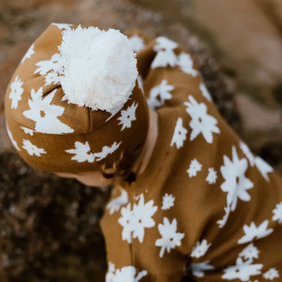 Winter Garden Pom Pom Beanie - Bronze