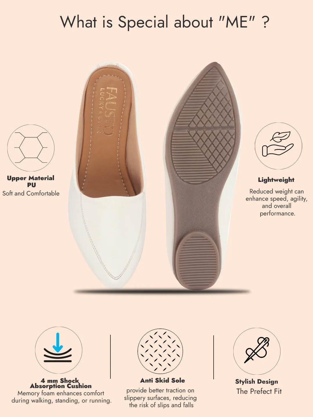 Women Back Open Slip On Mules Work And Casual Wear Loafer Flats Memory Cushioned Insole Slippers