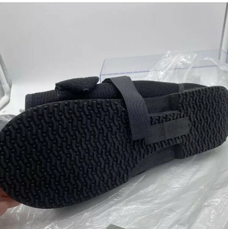 Women MEDLINE Semi rigid Post-Op 1 Shoe Black Small 4-6 Sz Adjustable Slipper