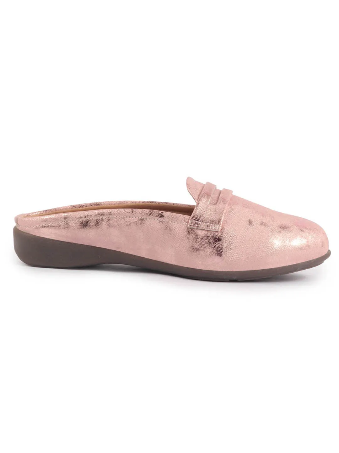 Women Party Wedge Mules Gilltery Shiny Backopen Loafers Travel Friendly Slip On Shoes Ethnic Sandals