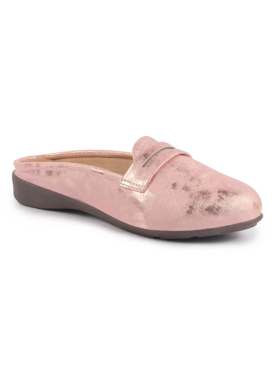 Women Party Wedge Mules Gilltery Shiny Backopen Loafers Travel Friendly Slip On Shoes Ethnic Sandals