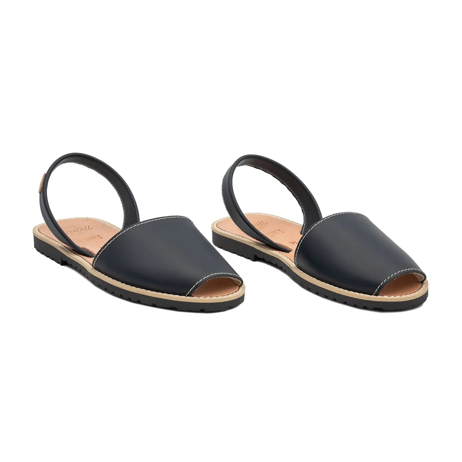 Women Standard Basic Leather Menorcan Sandal With Open Toe - Madona 1056 Piel