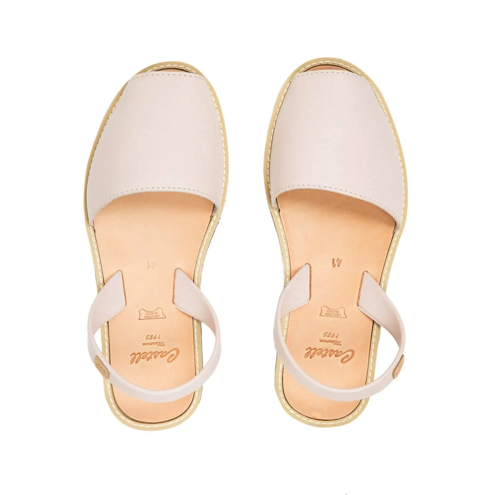 Women Standard Basic Leather Menorcan Sandal With Open Toe - Madona 1056 Piel