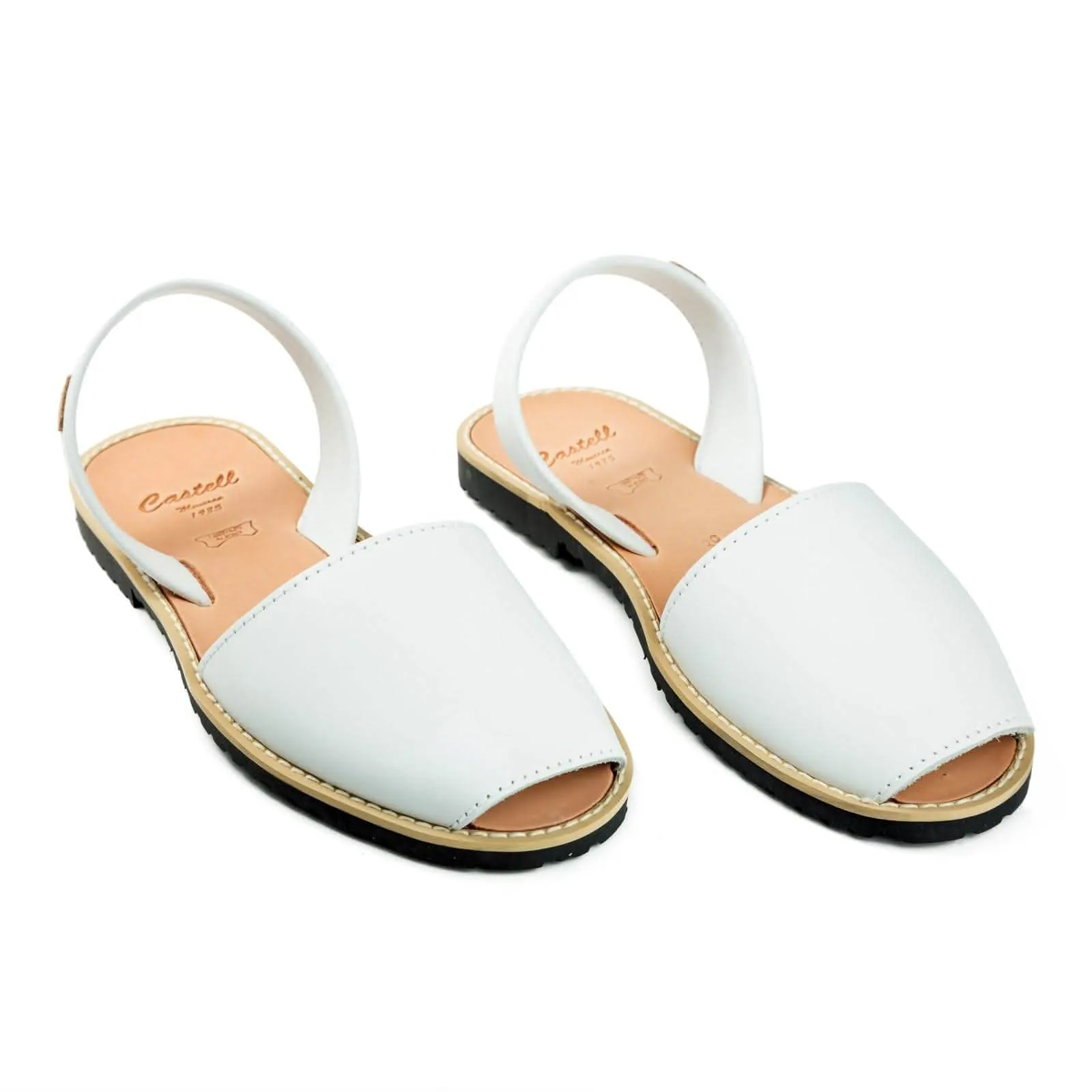 Women Standard Basic Leather Menorcan Sandal With Open Toe - Madona 1056 Piel
