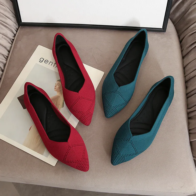Womens Flats Shoes Ballet  Mesh Slip On  Ballerina Shallow