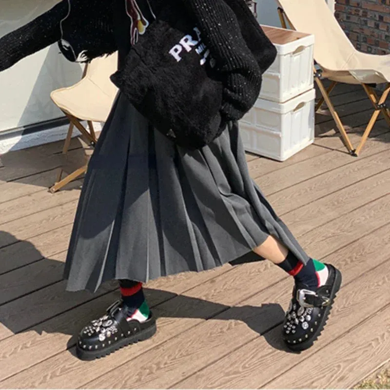 Women's Slippers Summer New Thick Bottom Baotou Metal Decorative Buckle Sandals Casual Lightweight Comfortable Non-slip Slippers