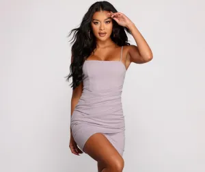 Wrapped In Stylish Charming Crepe Mini Dress