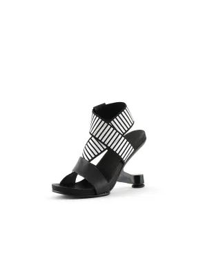 York Wrap Strap Black Heel