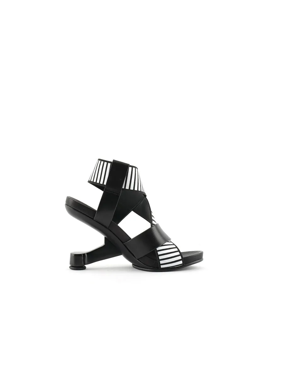 York Wrap Strap Black Heel
