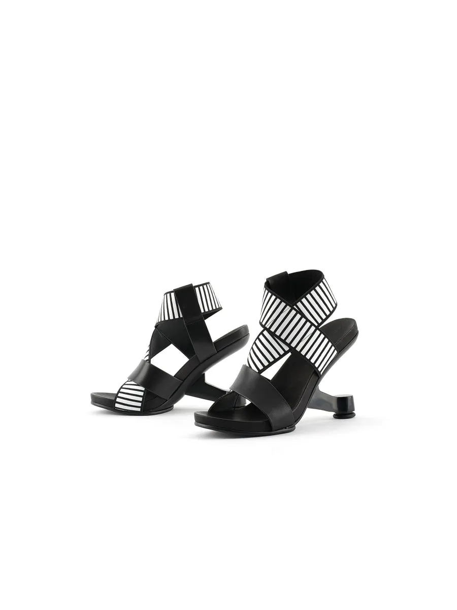 York Wrap Strap Black Heel