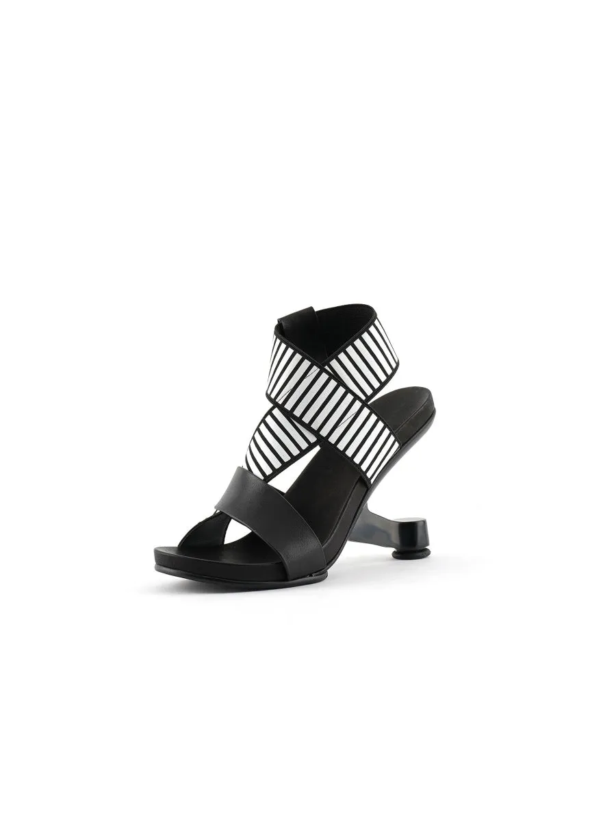York Wrap Strap Black Heel