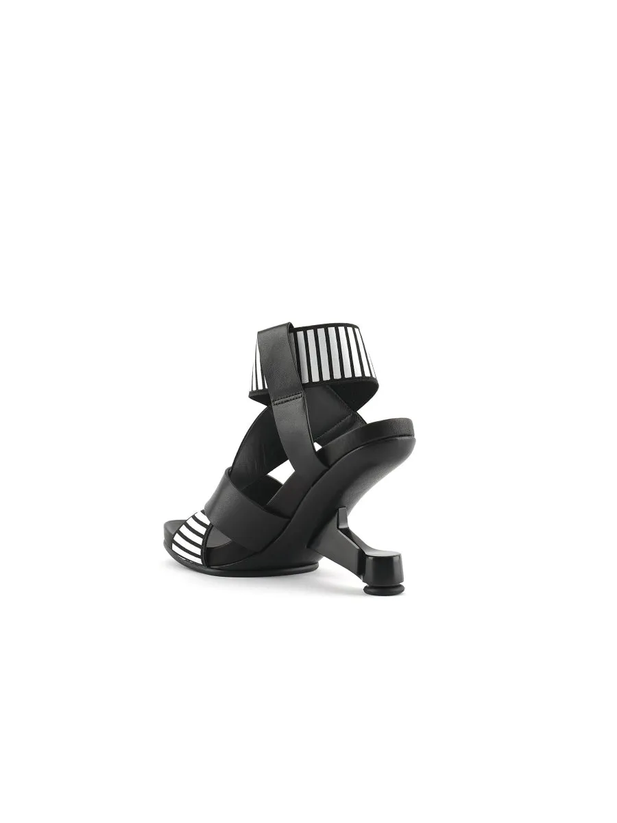 York Wrap Strap Black Heel