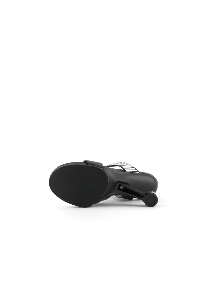 York Wrap Strap Black Heel